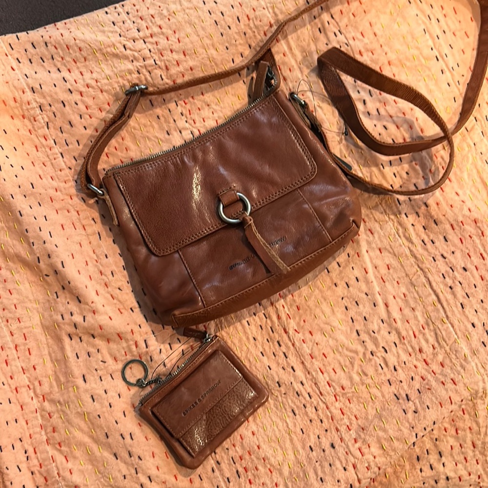 Spikes & Sparrows Genuine Leather Crossbody & Wallet Set